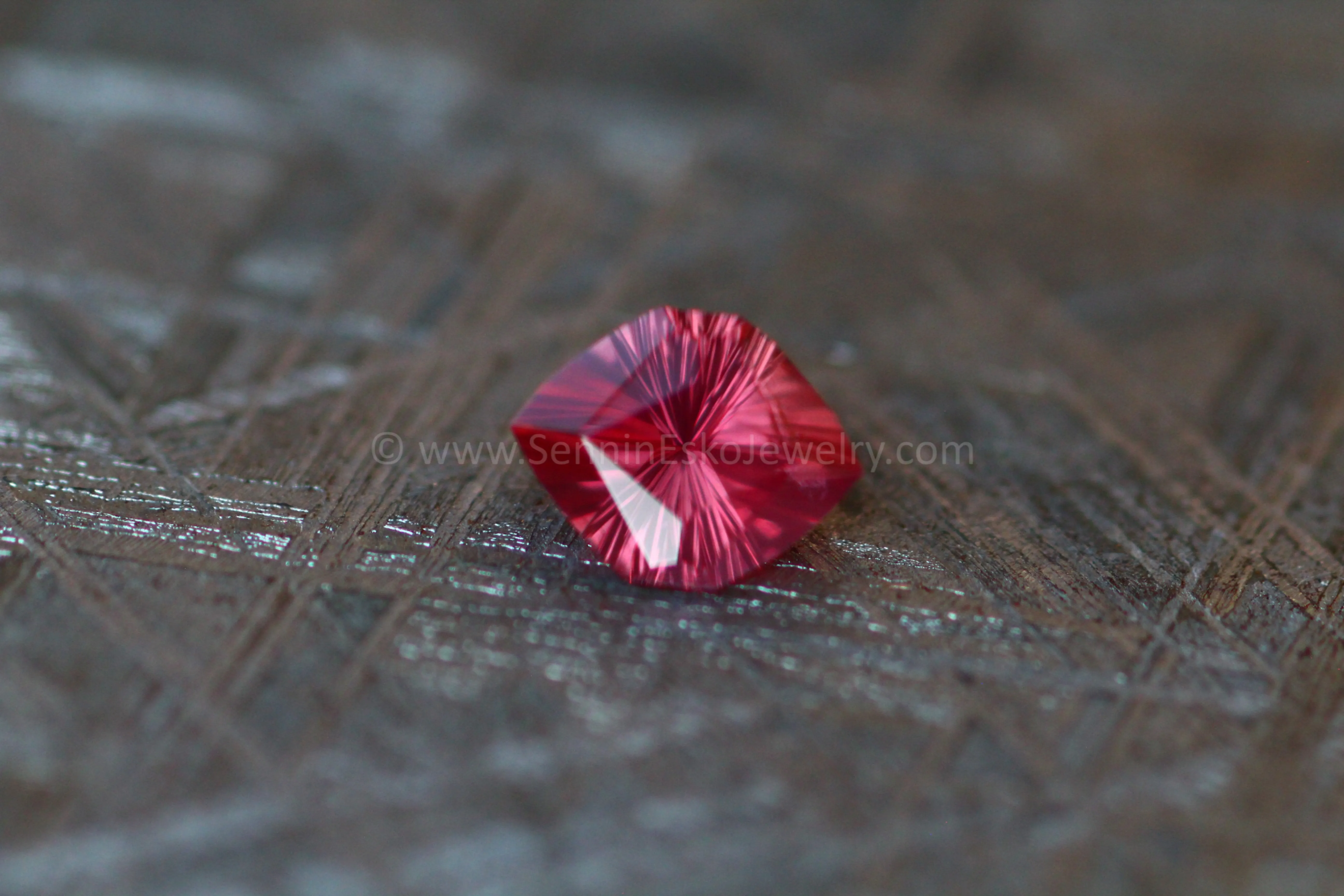 0.82 ct Ruby Hexagon - Unheated - 7.2x5.5mm, Fantasy Cut