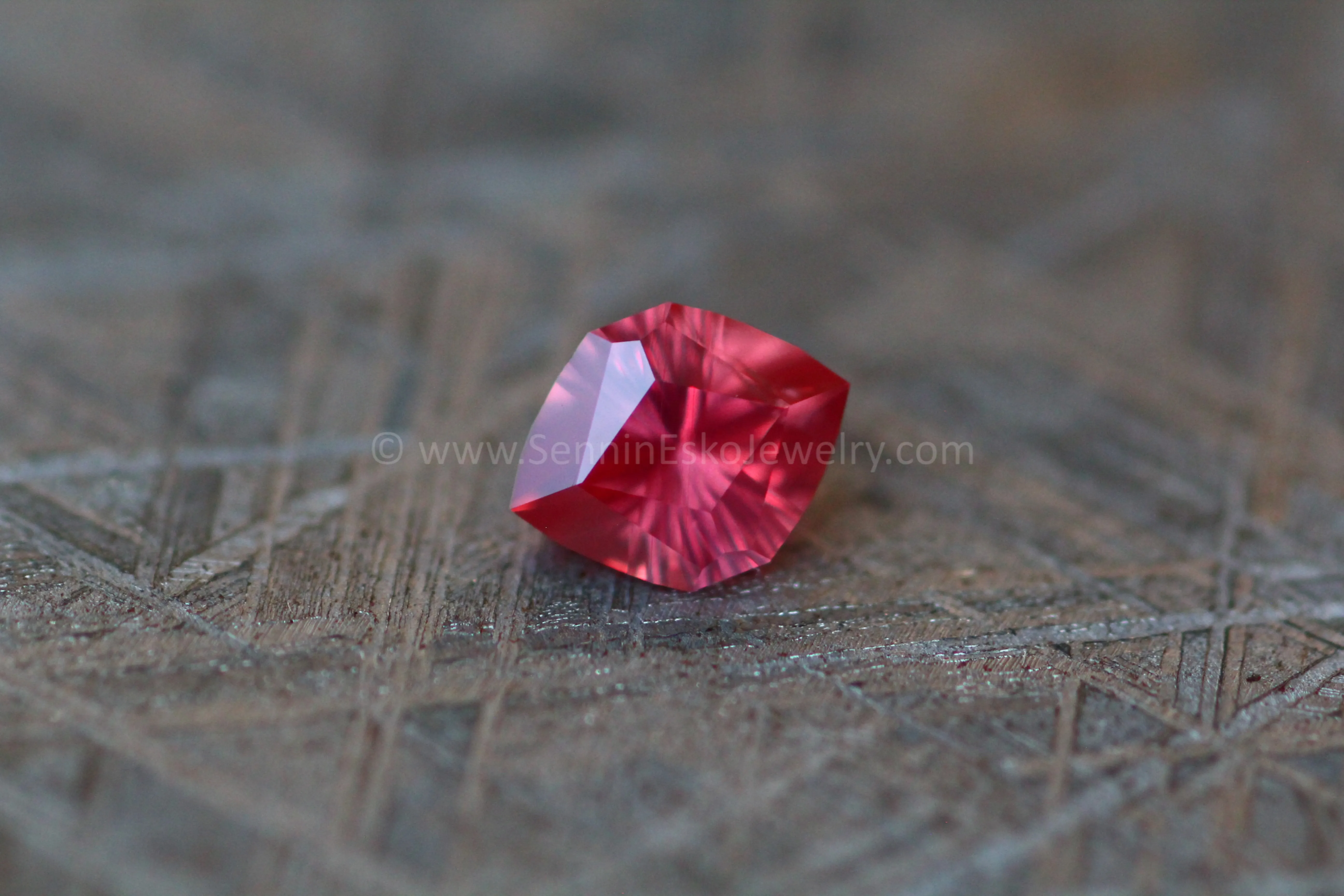 0.82 ct Ruby Hexagon - Unheated - 7.2x5.5mm, Fantasy Cut