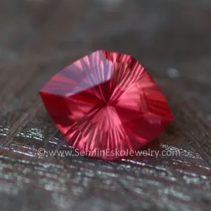 0.82 ct Ruby Hexagon - Unheated - 7.2x5.5mm, Fantasy Cut