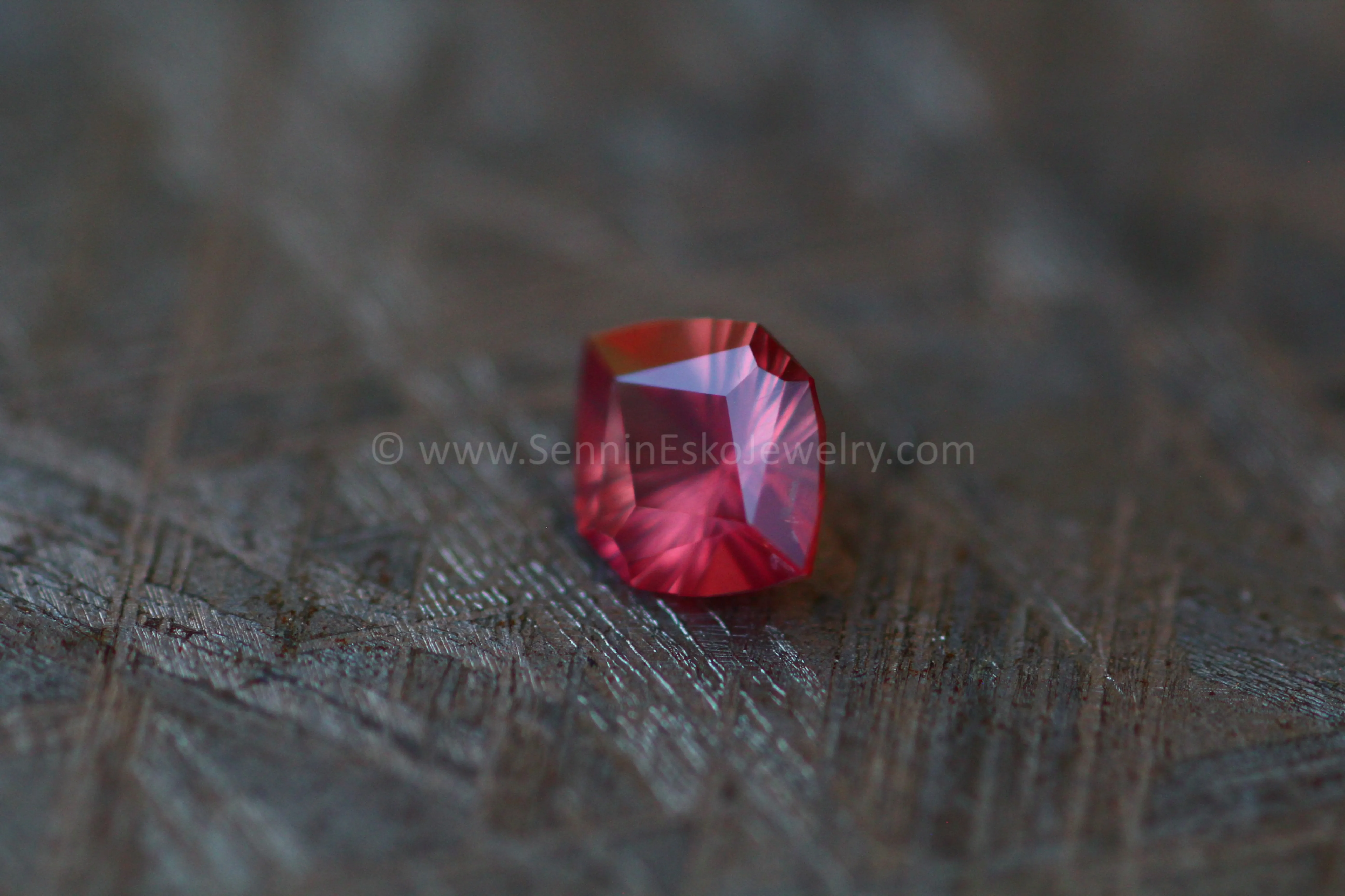 0.82 ct Ruby Hexagon - Unheated - 7.2x5.5mm, Fantasy Cut