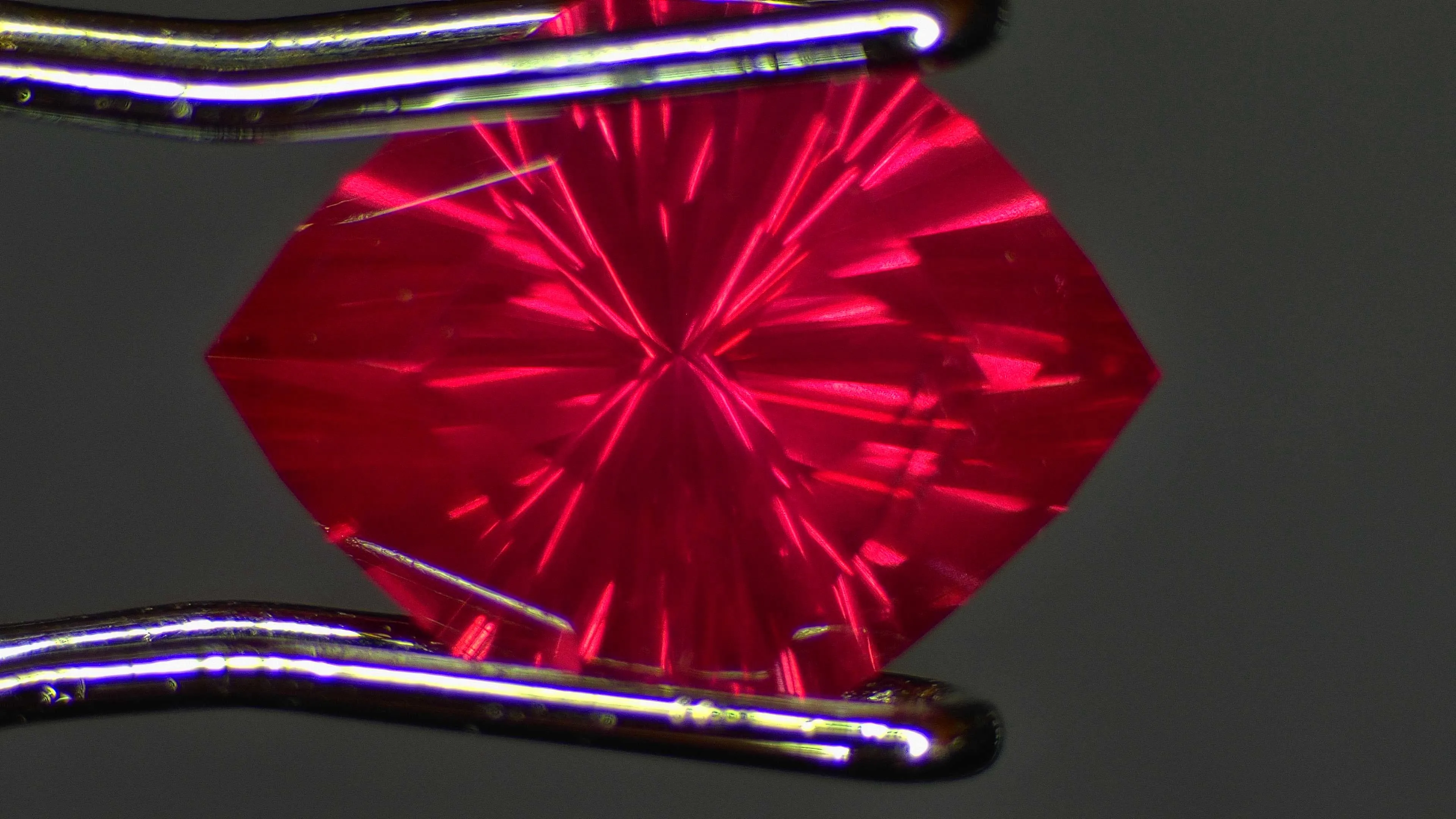 0.82 ct Ruby Hexagon - Unheated - 7.2x5.5mm, Fantasy Cut