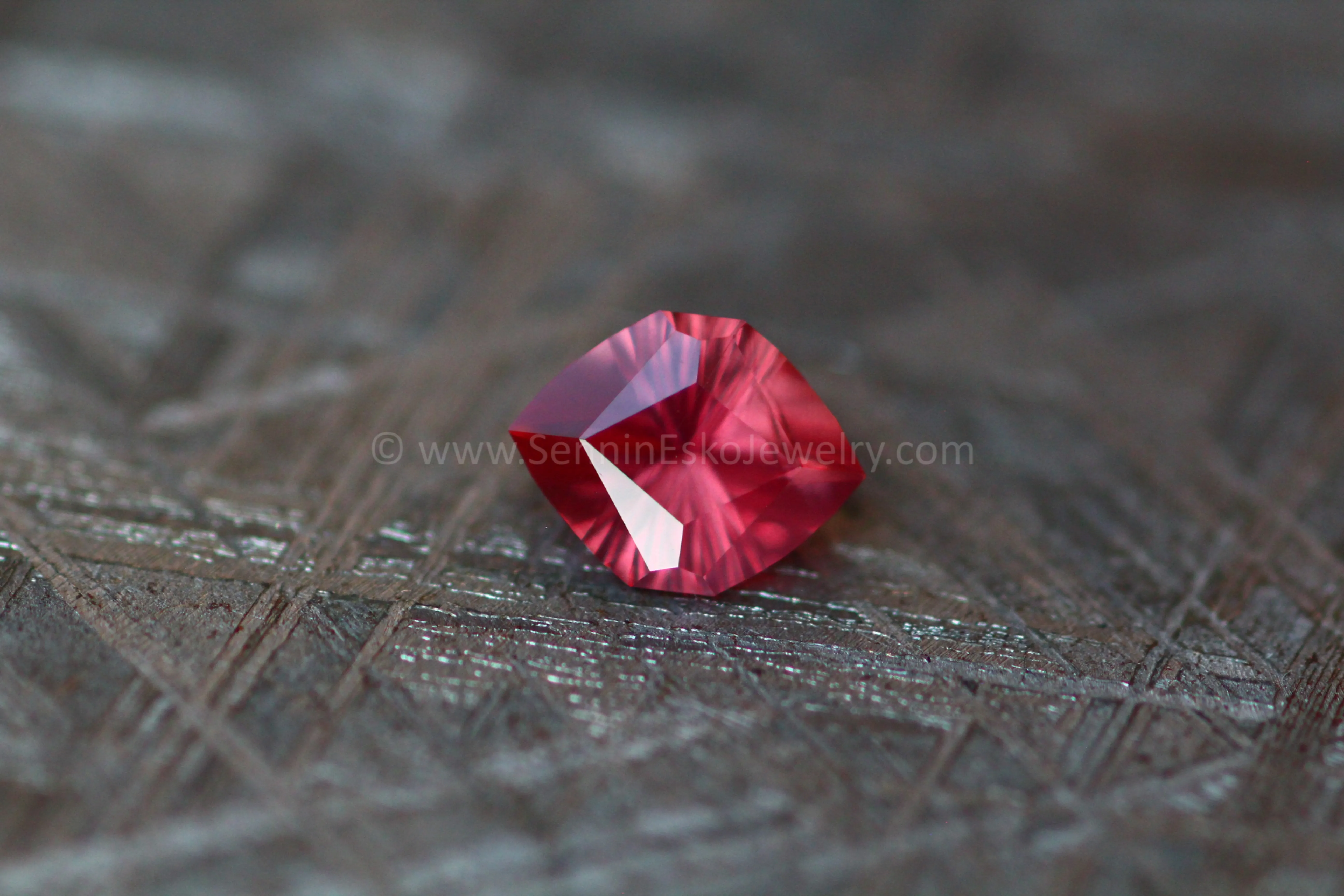 0.82 ct Ruby Hexagon - Unheated - 7.2x5.5mm, Fantasy Cut