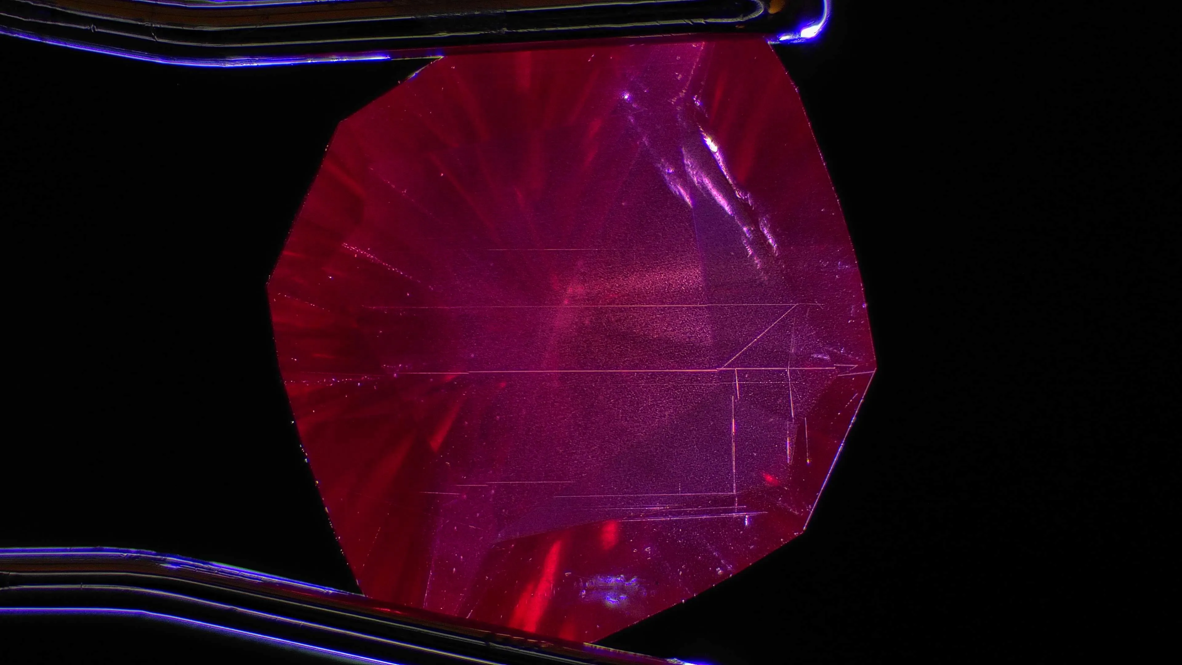 0.82 ct Ruby Hexagon - Unheated - 7.2x5.5mm, Fantasy Cut