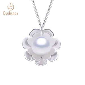10 PCS Blooming Flowers Edison Pearl Pendant Necklace