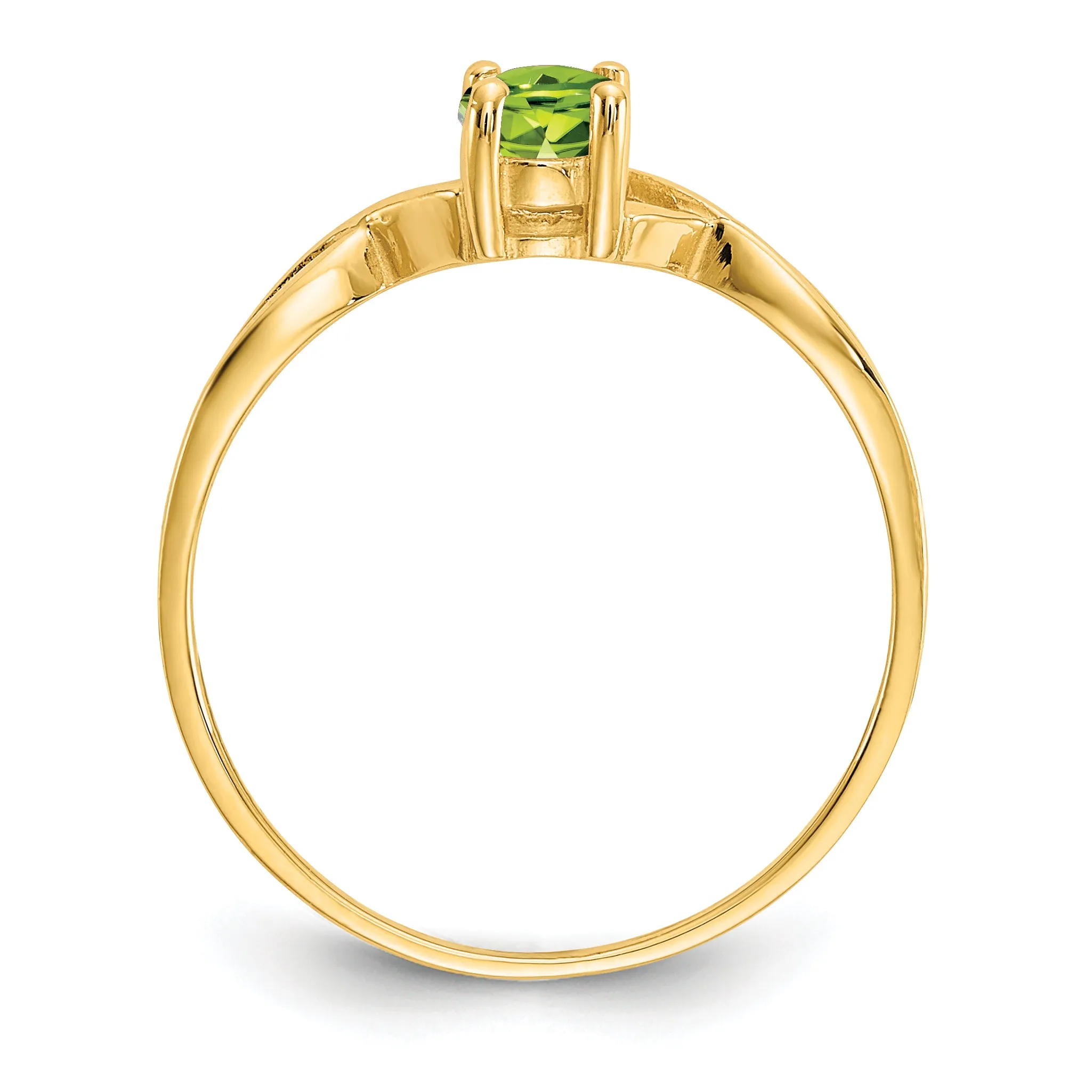 14k Peridot Birthstone Ring QG