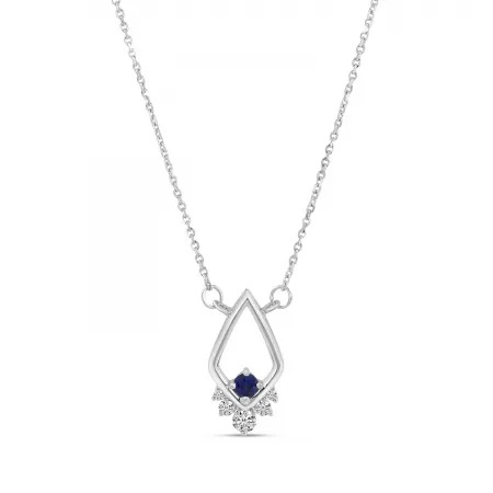 14K WG RUBY AND DIAM NECKLACE