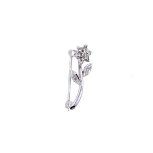 14kt Diamond  Flower Brooch / Pin