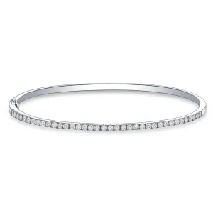 18K White Gold Diamond Bangle