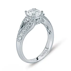 18K White Gold Diamond Engagement Ring