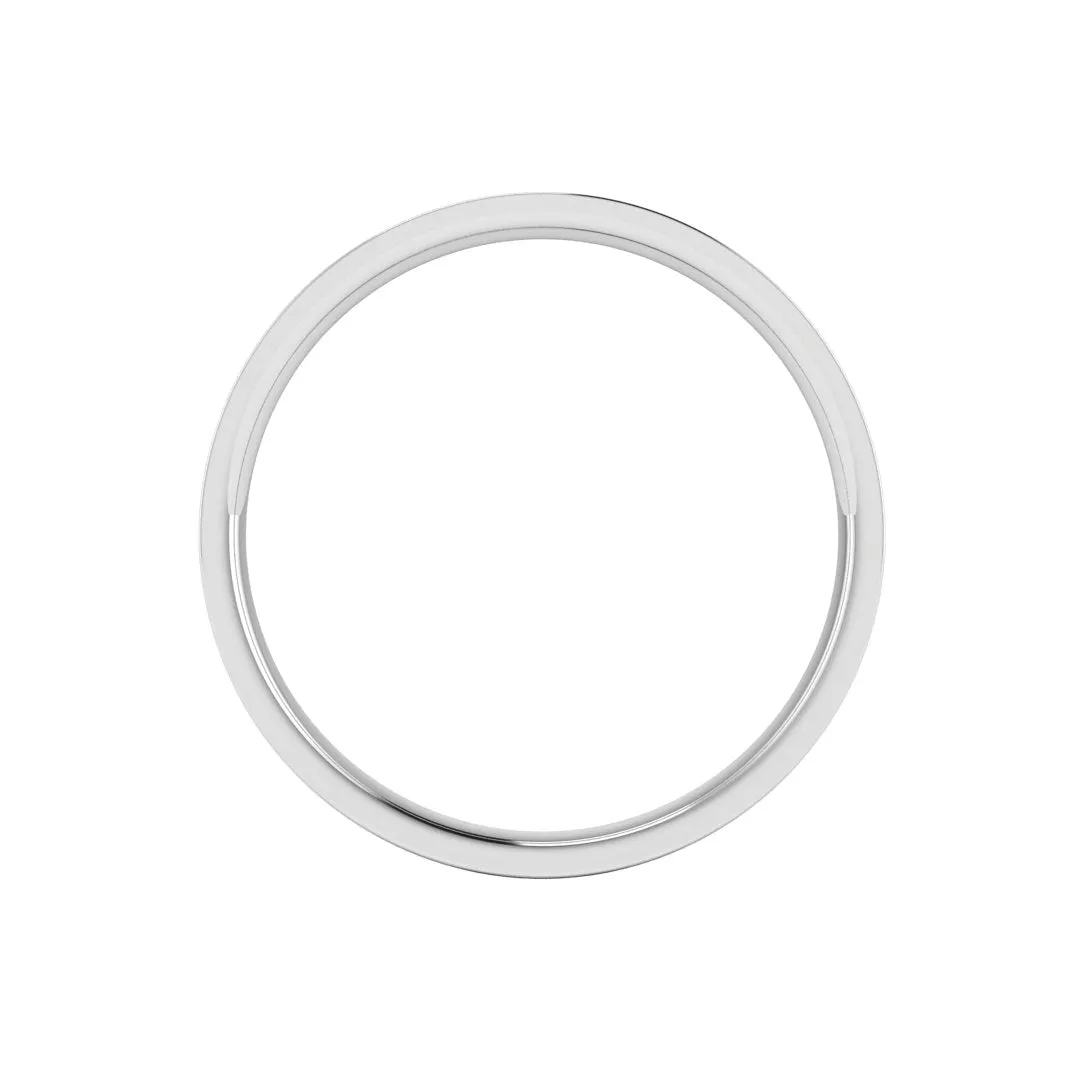 2.5mm Band Flat Court Wedding Ring