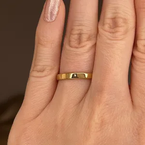 2.5mm Band Flat Court Wedding Ring