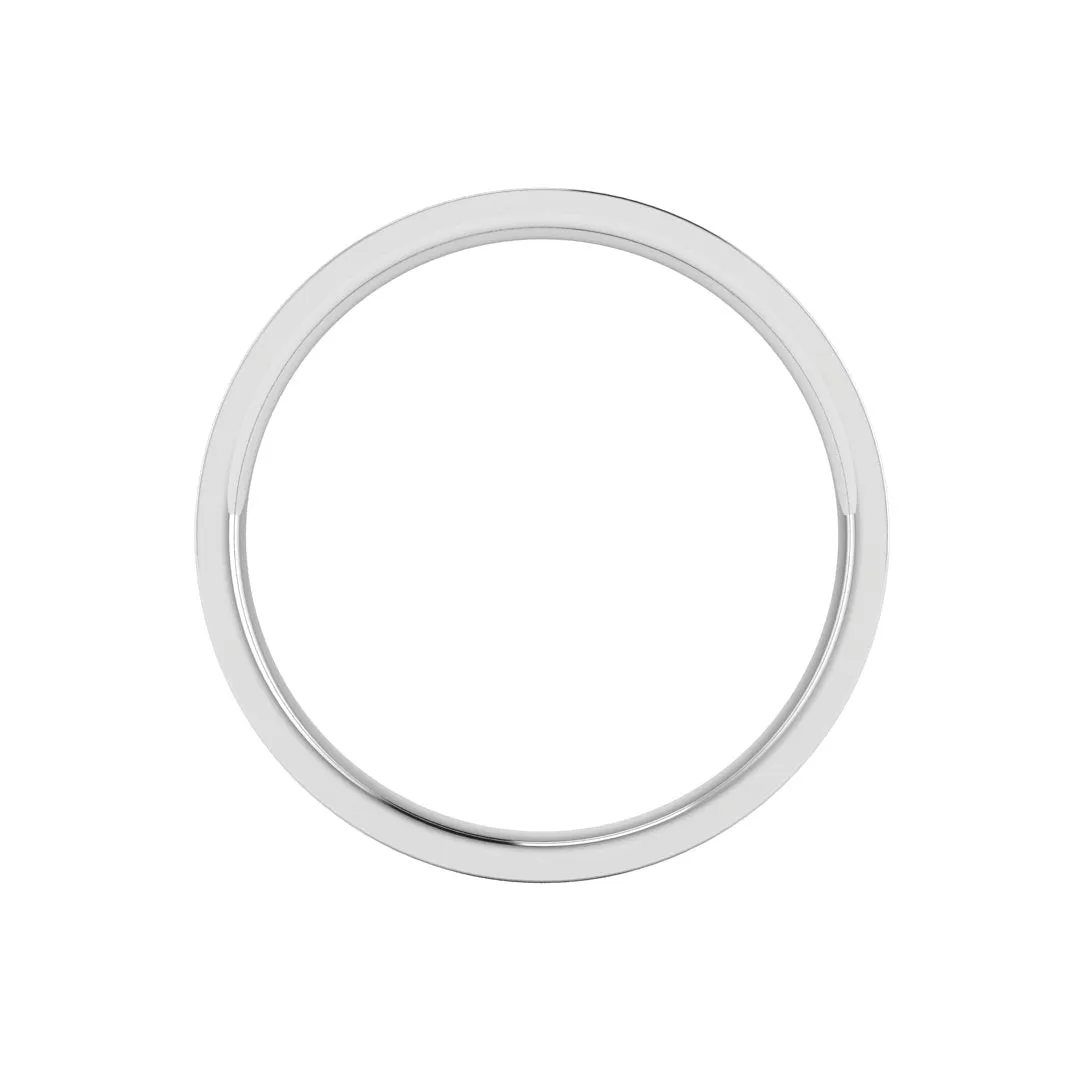 2.5mm Band Flat Court Wedding Ring