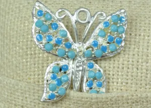 26mm Silver Plated Brooch Component Butterfly Finding Rhinestone Brooch Component,Pendant Brooch Bouquet,Wedding Brooch,Flower Brooch