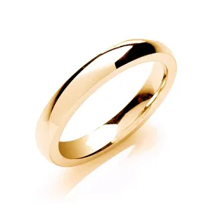3mm Court Wedding Ring in 18ct Yellow Gold