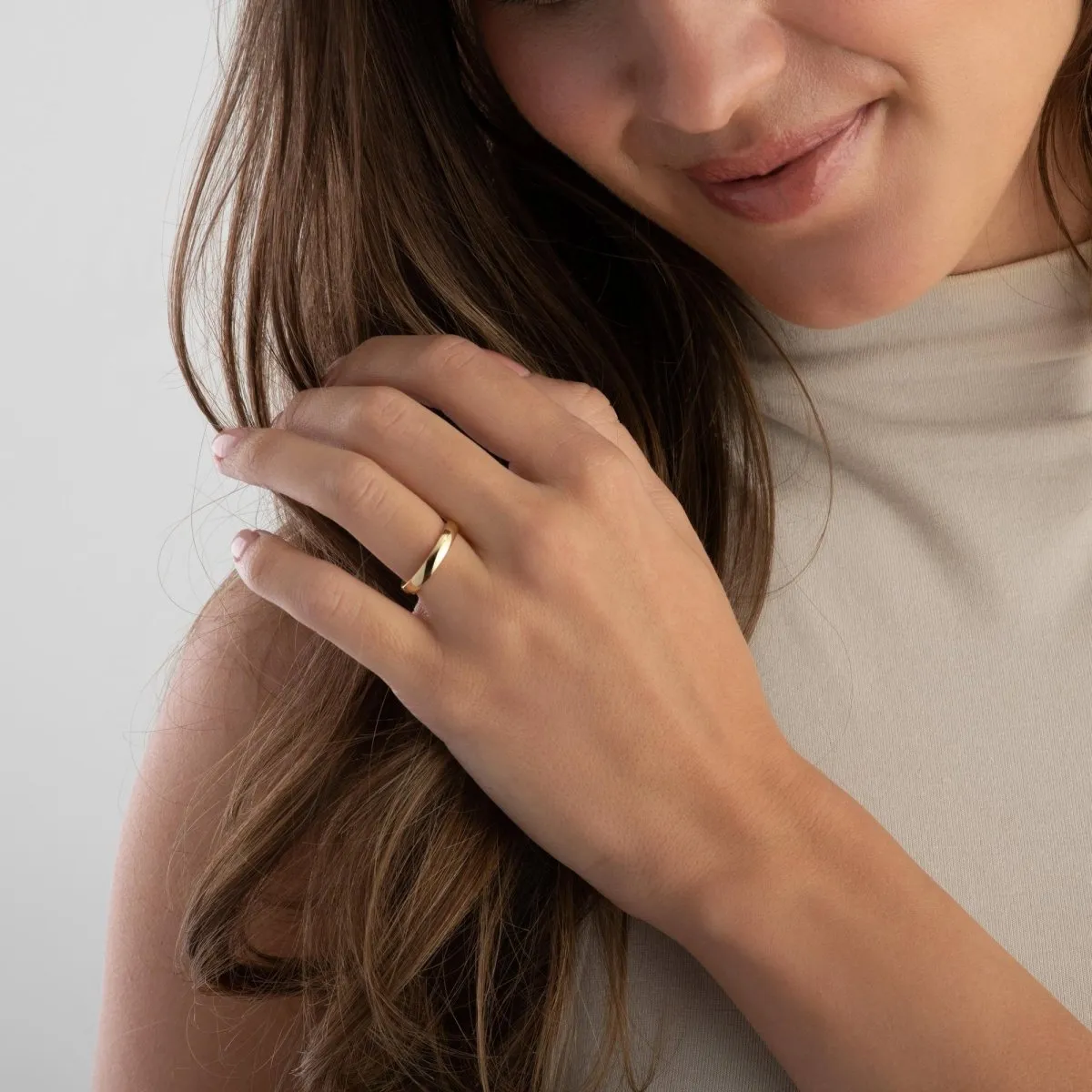 3mm Court Wedding Ring in 18ct Yellow Gold