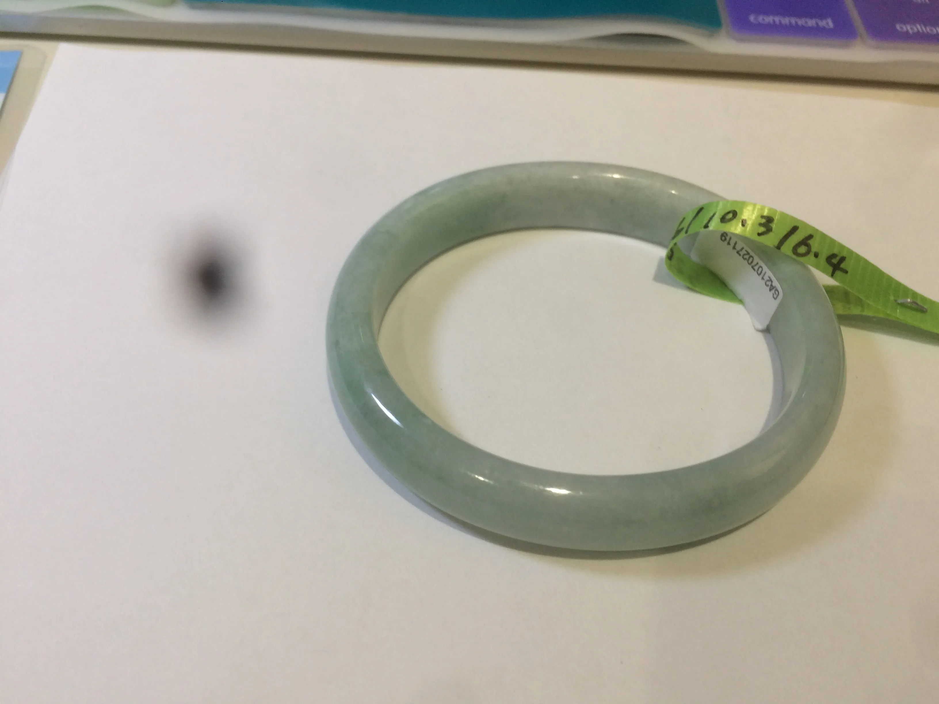 49mm certified Type A 100% Natural light green oval Jadeite Jade bangle AC31-7119