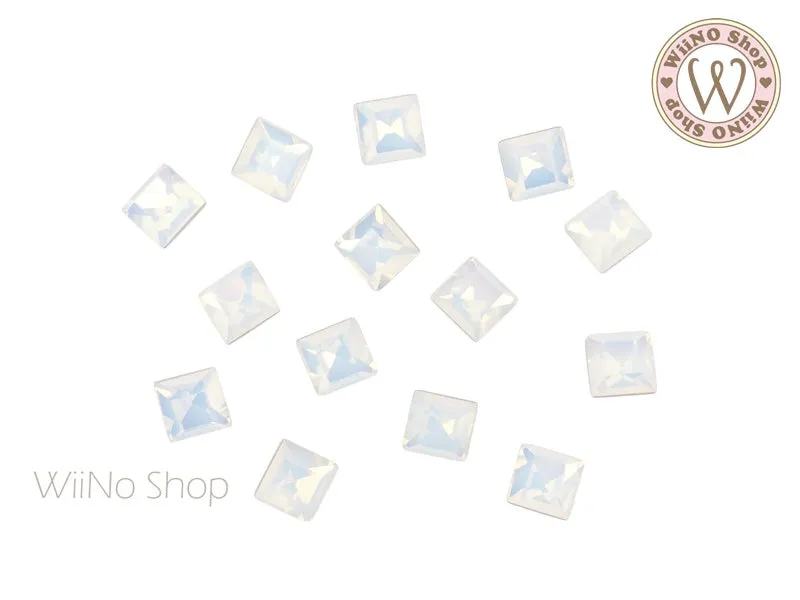 6mm Opal Square Point Back Crystal - 5 pcs