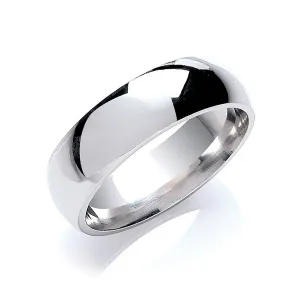 7mm Court Wedding Ring in Platinum