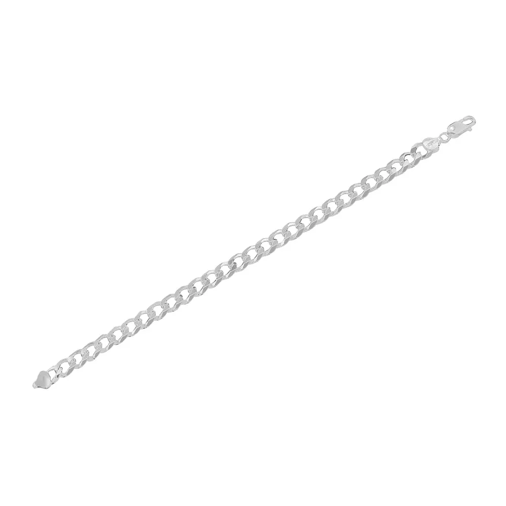 925 Sterling Silver Mens Classic Cuban Curb Link Chain Necklace Bracelet Set - Made in Italy