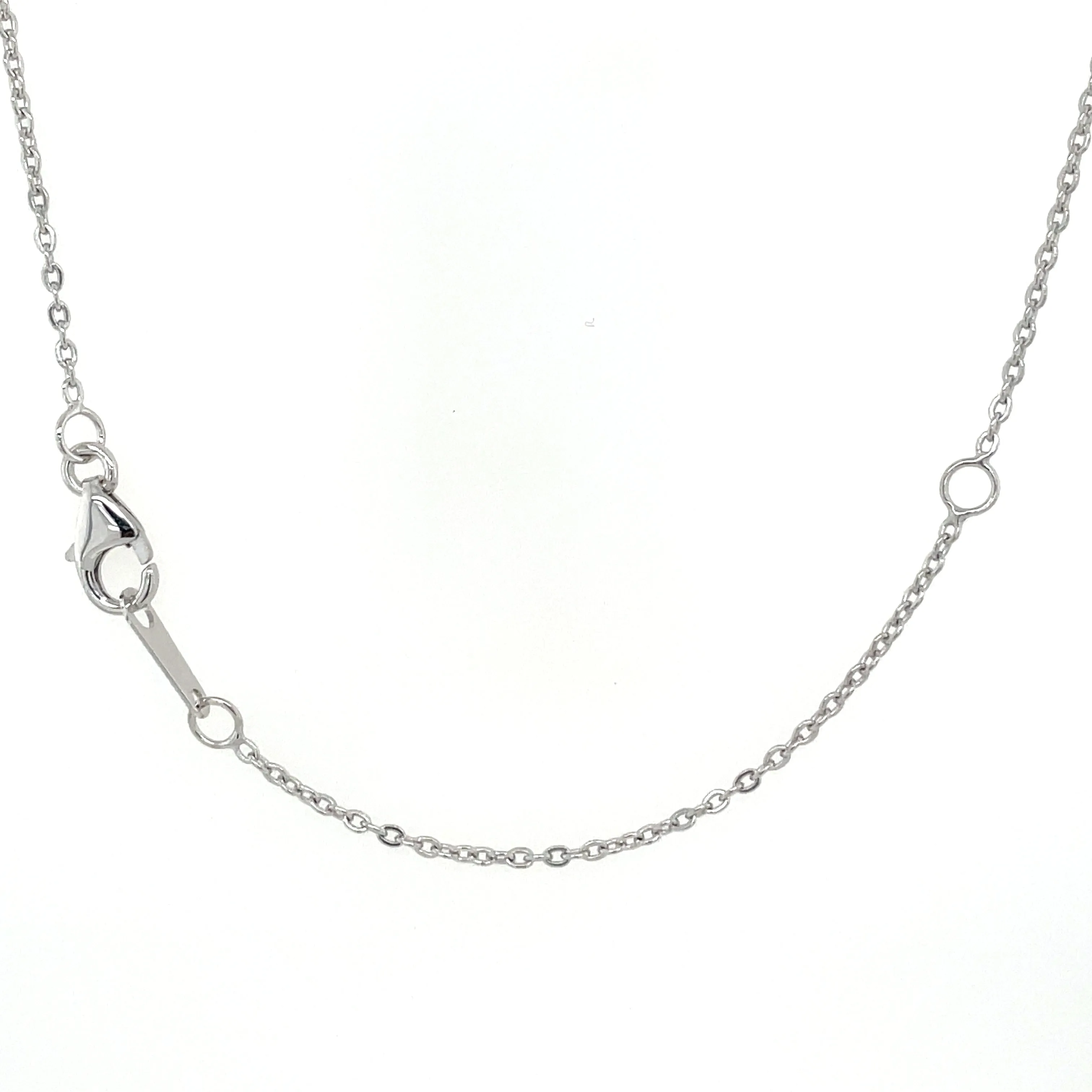 9ct White Gold Mother Of Pearl Clover Pendant