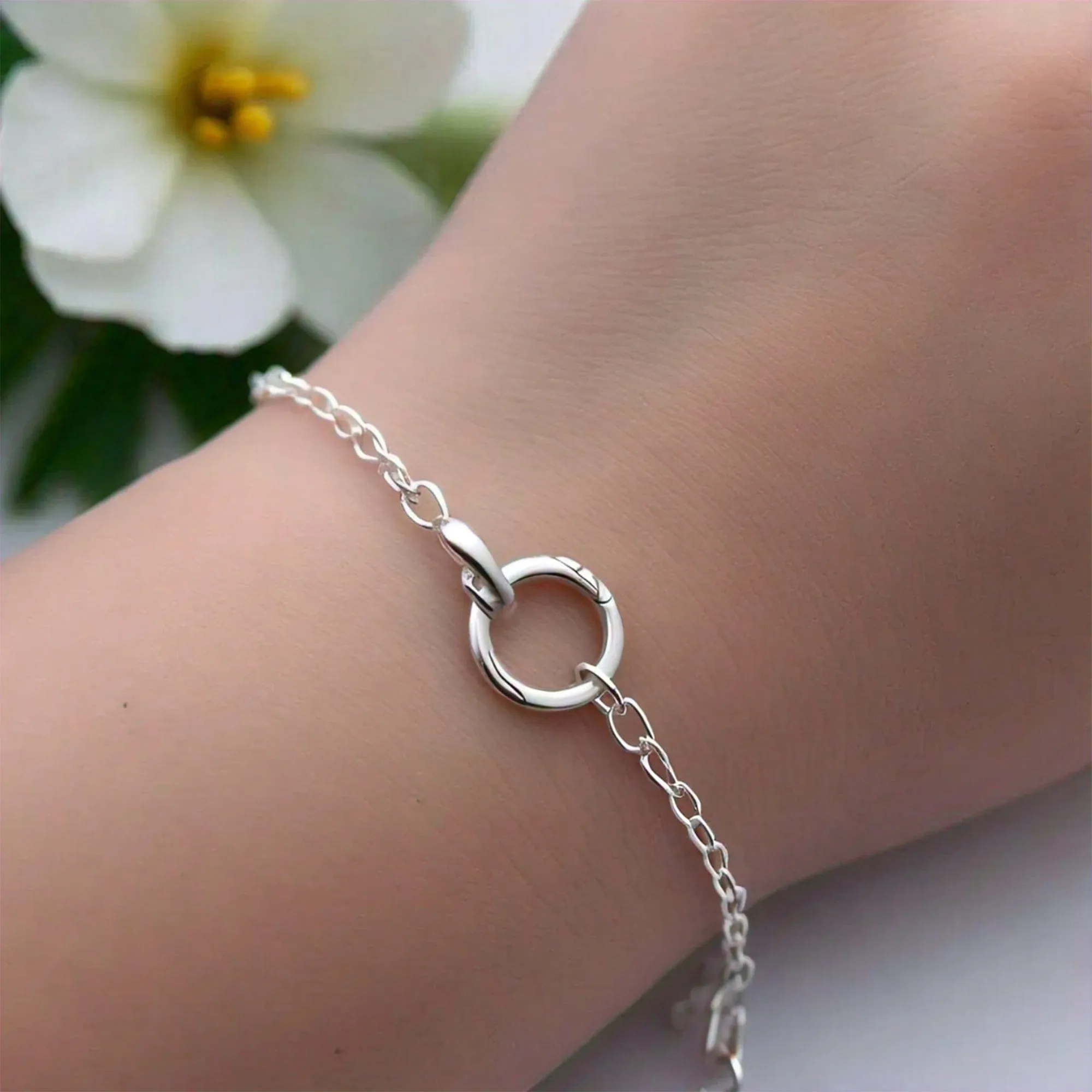 Aeron Sterling Silver Full Circle Pandora Infant Childrens Bracelet