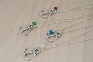 Anchor BFF Necklace (Sold Singly) | Silver Anchor Charm | Nautical Bridesmaid Gifts | Best Friend Charm Necklace