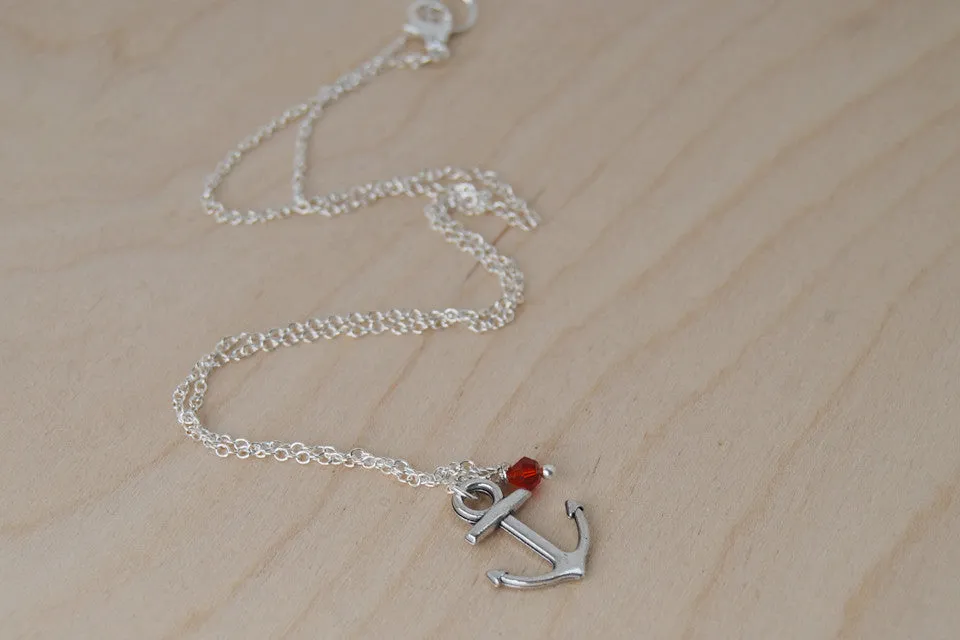 Anchor BFF Necklace (Sold Singly) | Silver Anchor Charm | Nautical Bridesmaid Gifts | Best Friend Charm Necklace