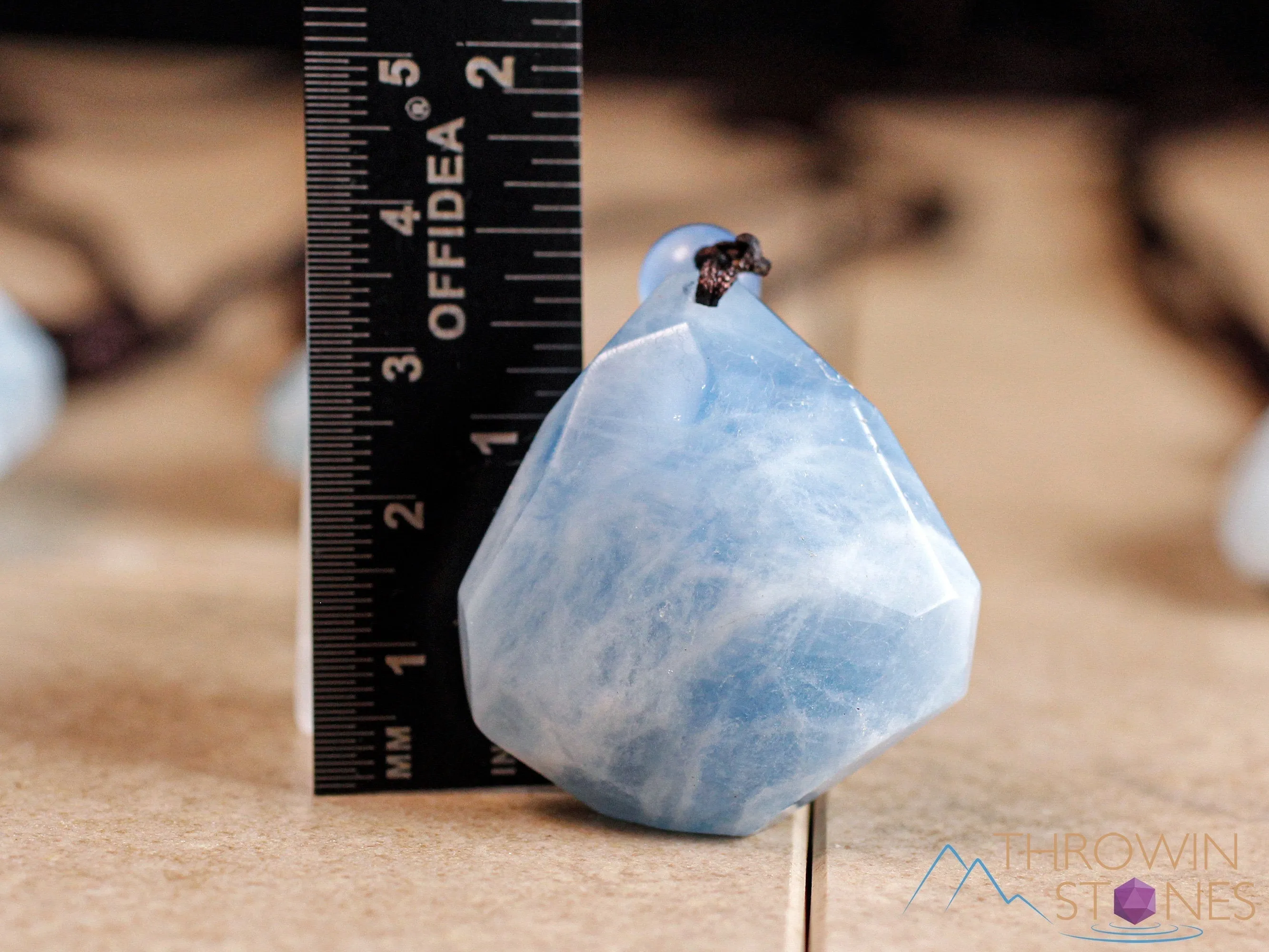 AQUAMARINE Crystal Necklace - Pendant Necklace, Birthstone Necklace, Handmade Jewelry, Healing Crystals and Stones, E1655