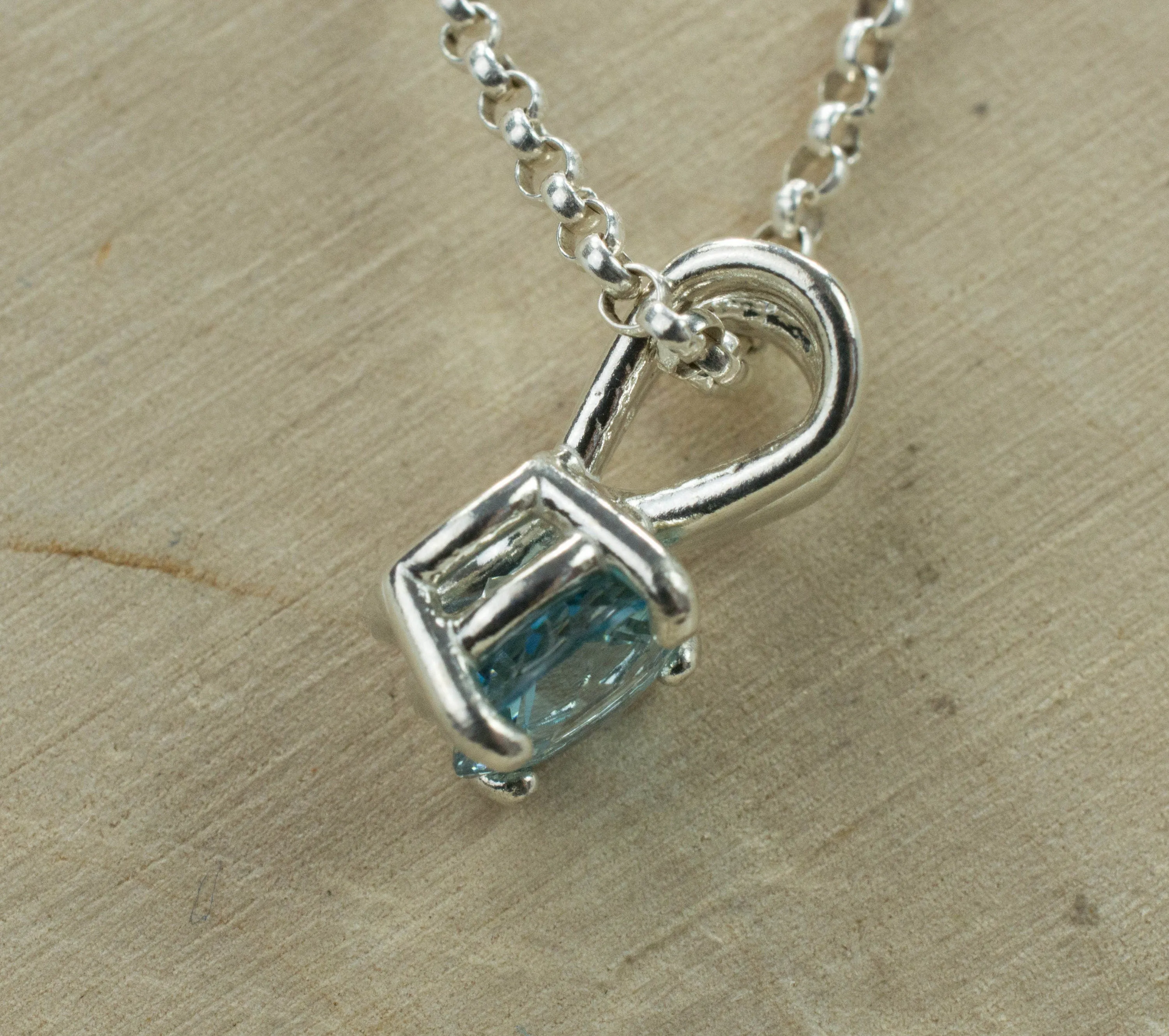 Aquamarine Pendant; Genuine Untreated Mozambique Aquamarine