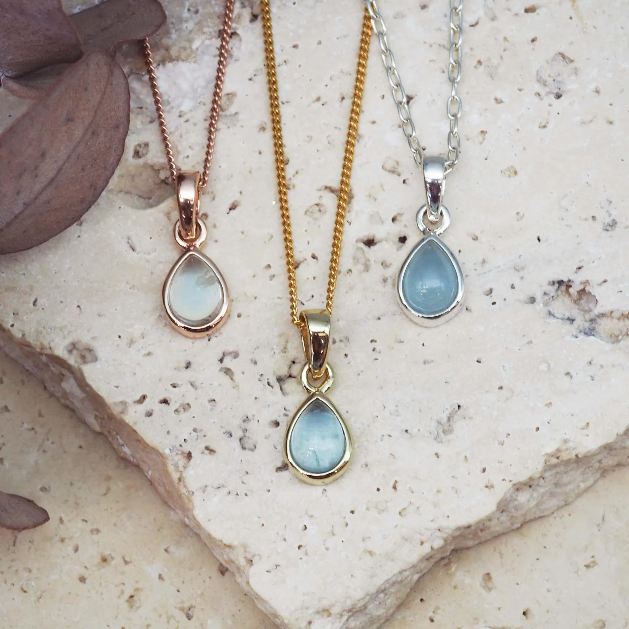 Aries Star Sign and March Birthstone Necklace