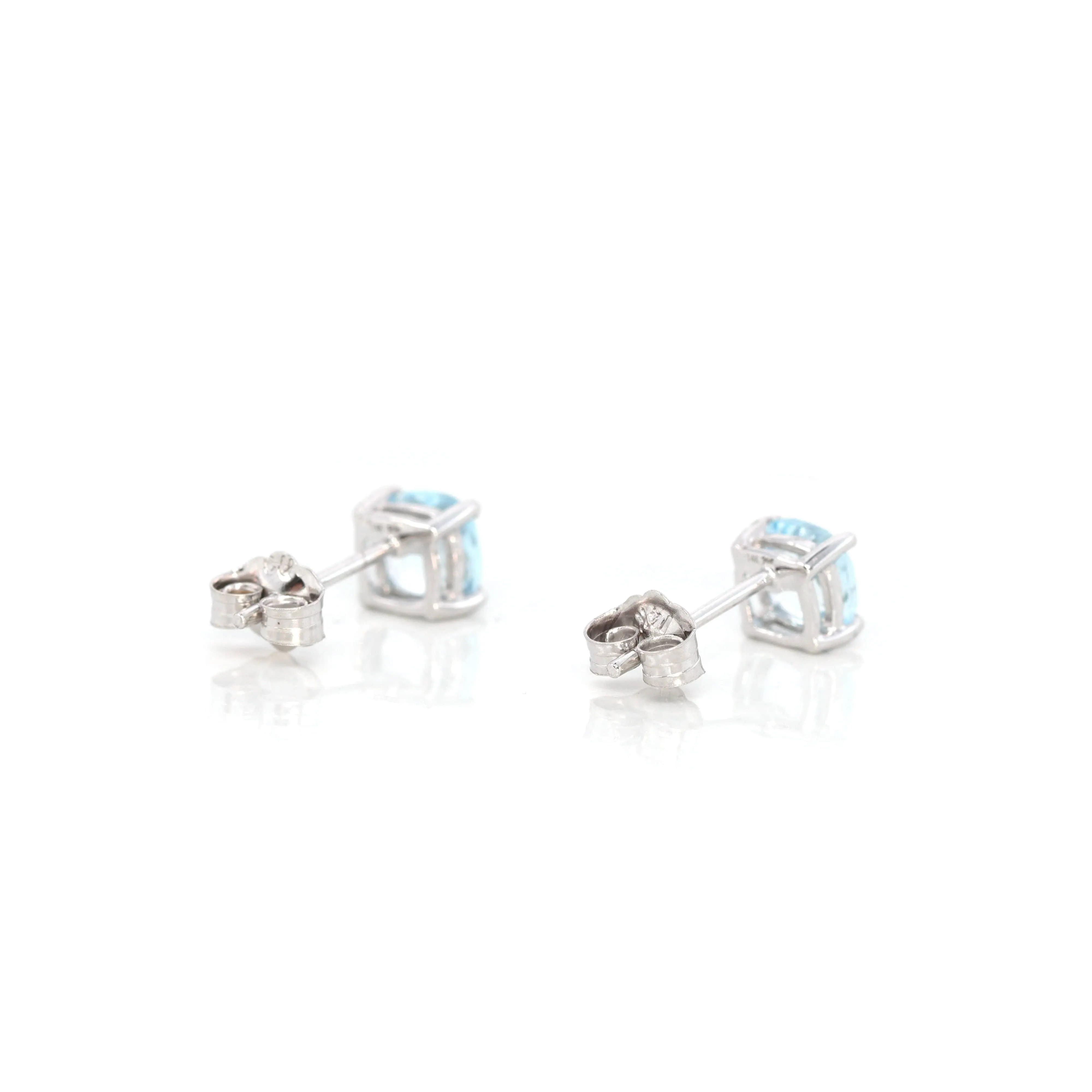 Baikalla™ 14k Classic White Gold Natural Aquamarine Earrings
