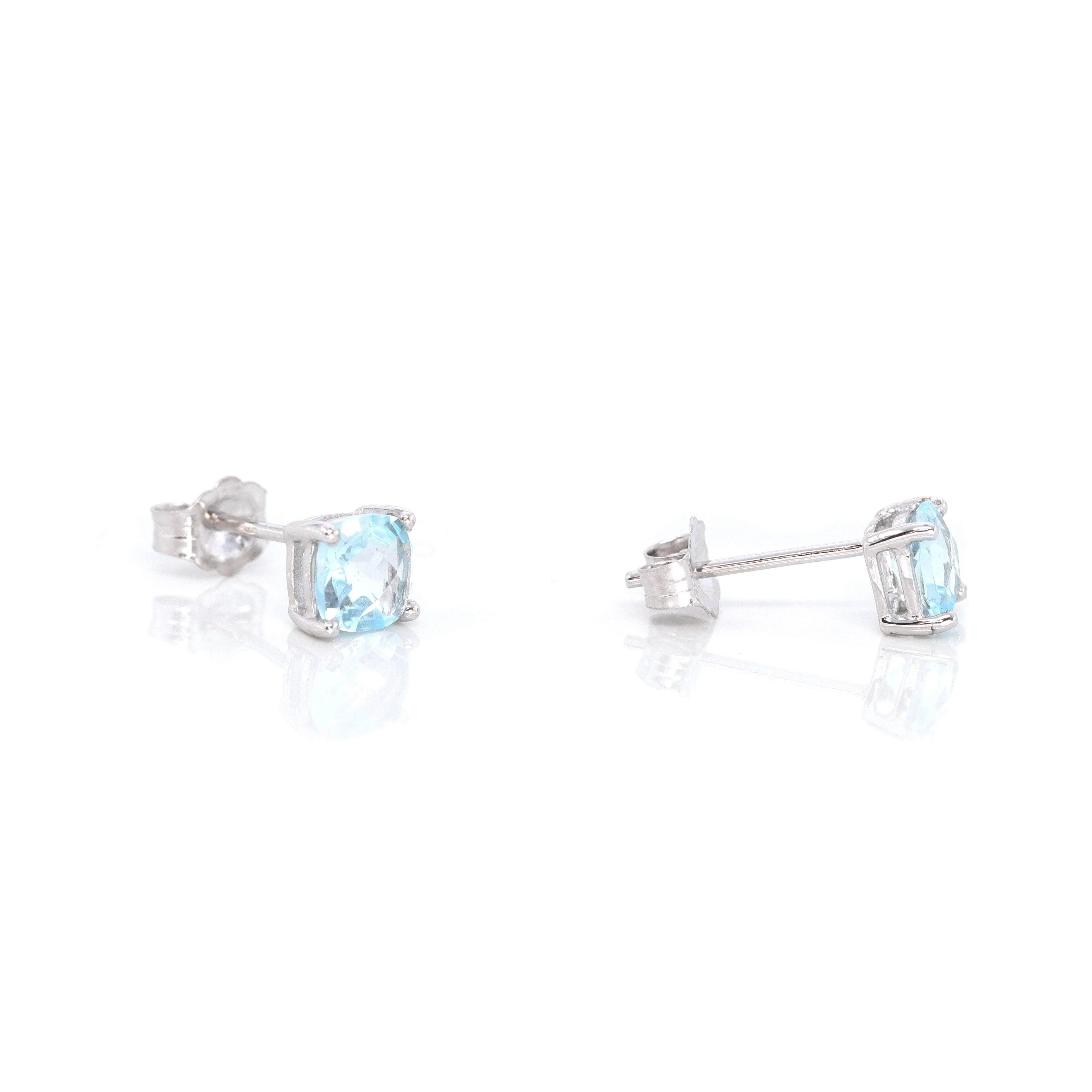 Baikalla™ 14k Classic White Gold Natural Aquamarine Earrings