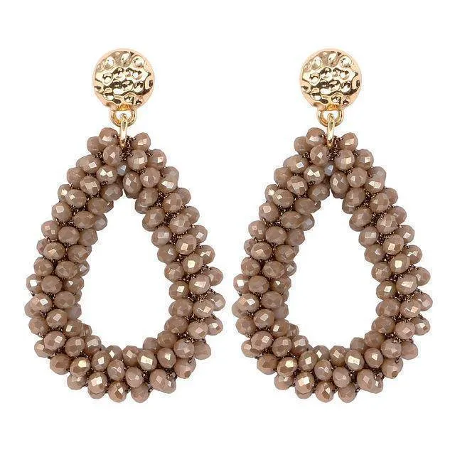 Baroque big long Tear drop Crystal earrings