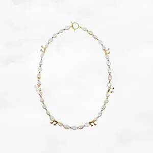 Baroque Pearl Necklace with Music Notes