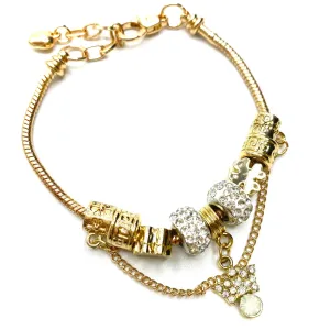 Bracelet Bead Crown Gold