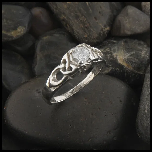 Cathedral Diamond Engagement Ring