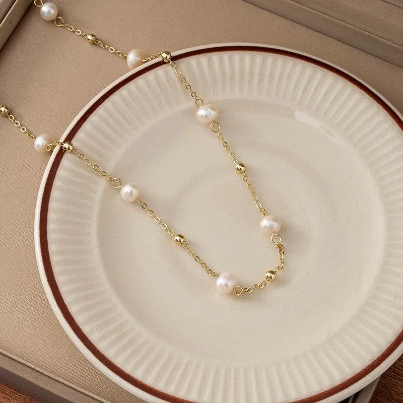 Celestial Pearl Choker Necklace