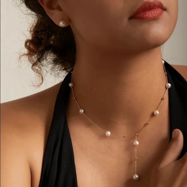 Celestial Pearl Choker Necklace