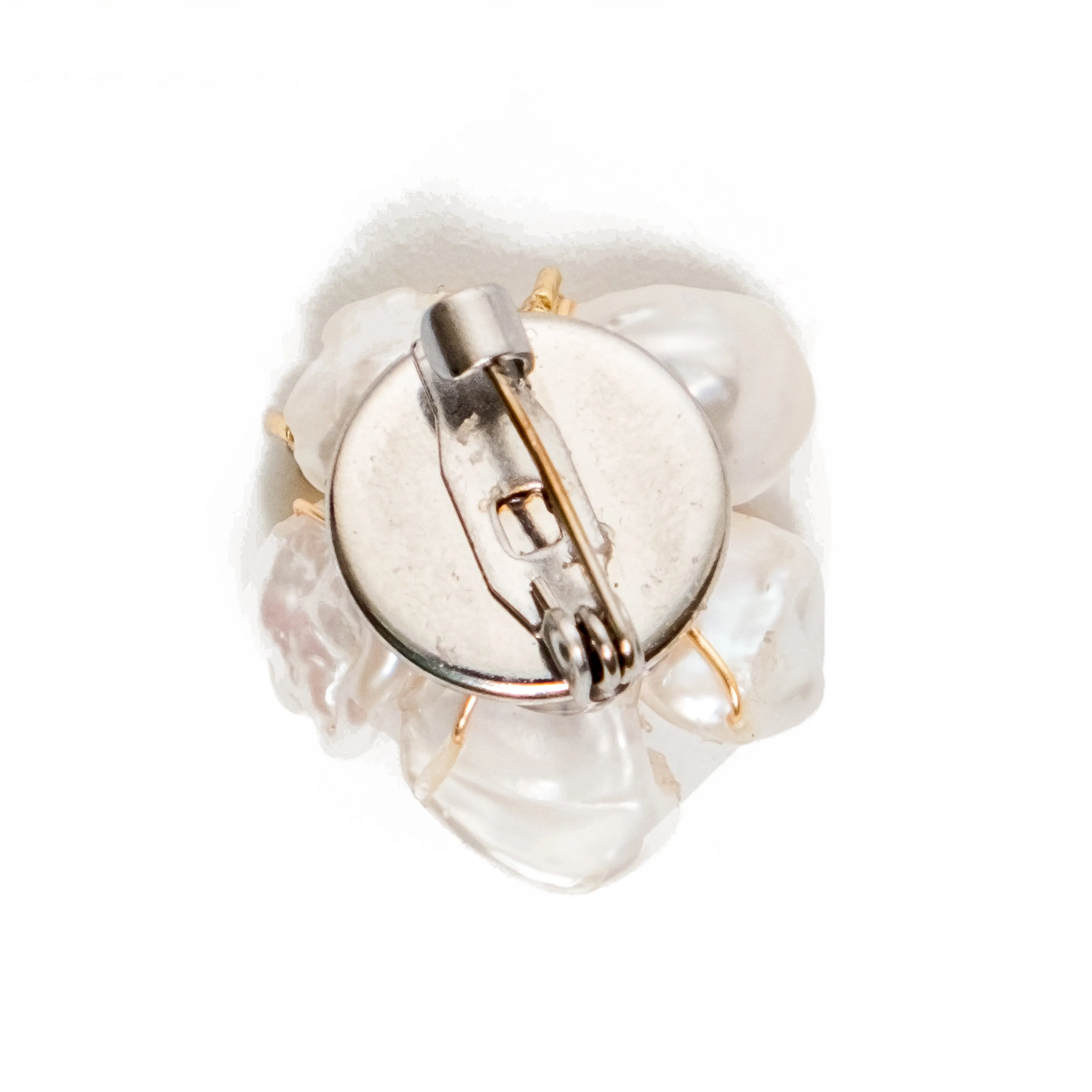 Chokore Natural Baroque Floral Brooch (Yellow)