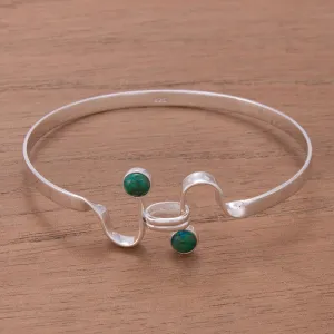 Chrysocolla Bangle Bracelet - Law of Attraction | NOVICA