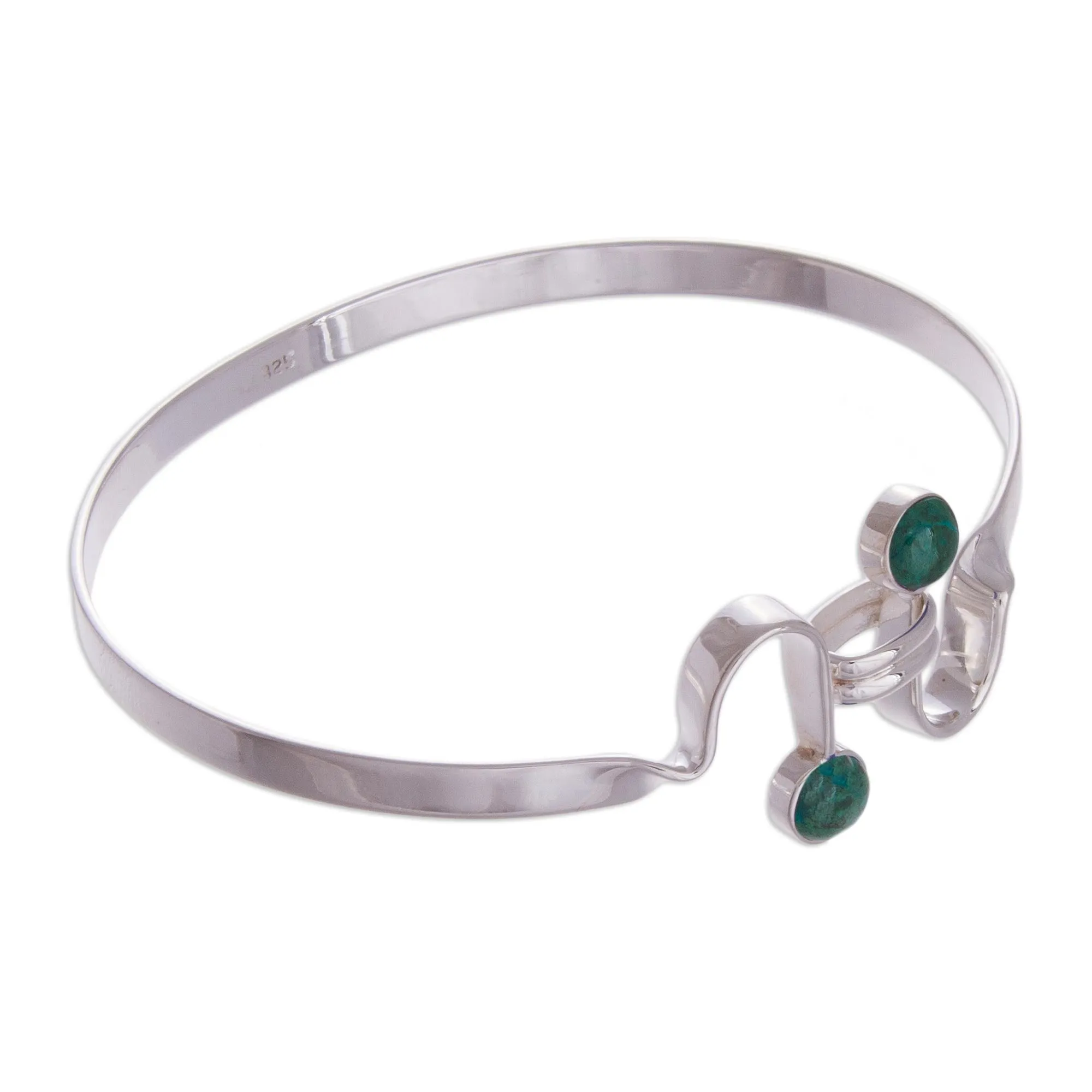 Chrysocolla Bangle Bracelet - Law of Attraction | NOVICA