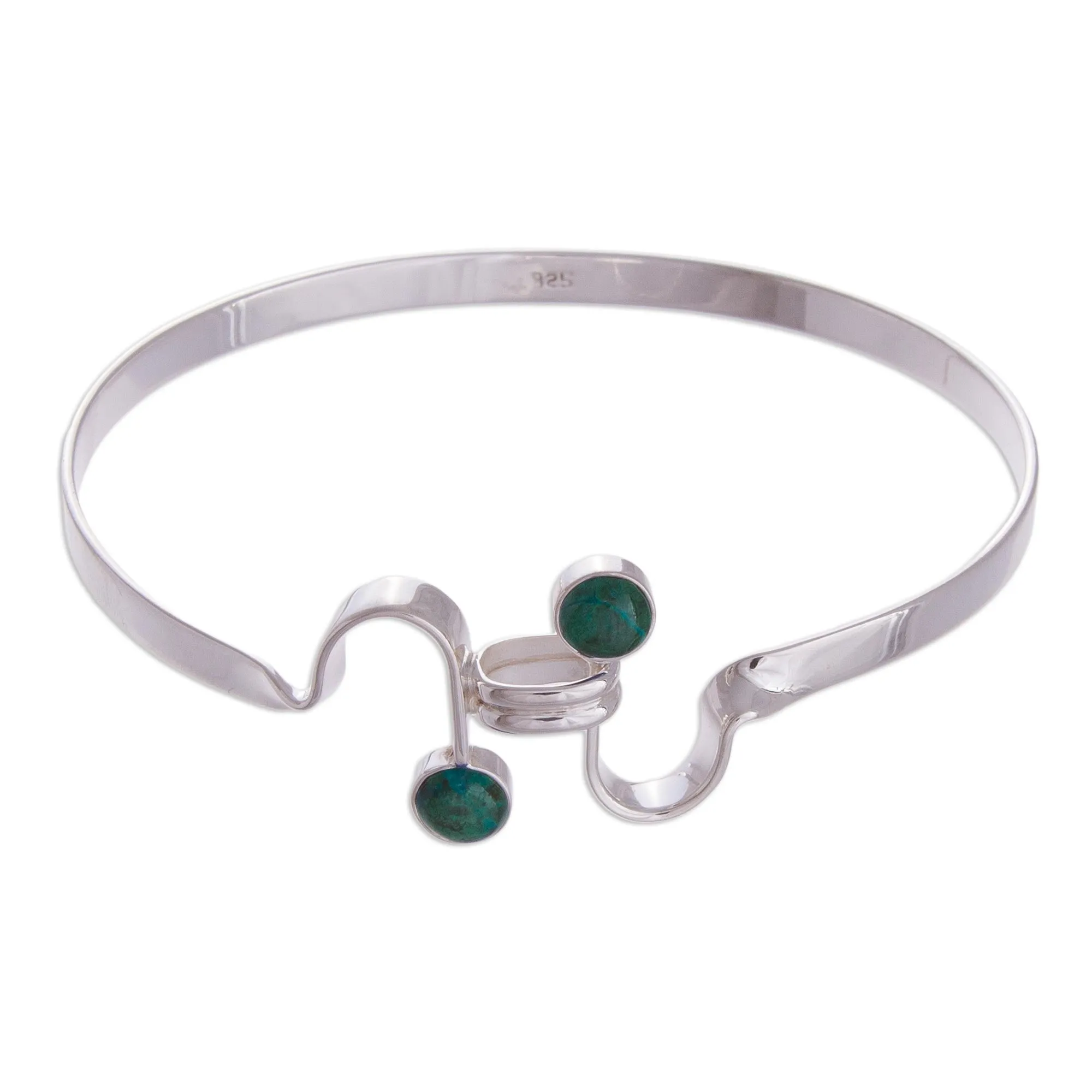 Chrysocolla Bangle Bracelet - Law of Attraction | NOVICA