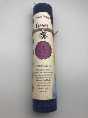 Crown Chakra Candle with Silver Charm Necklace - Spirituality
