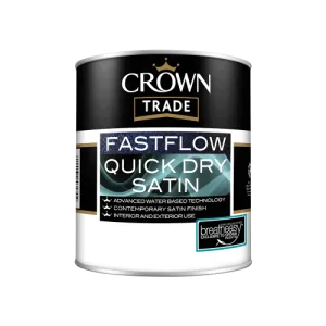 Crown Trade Fastflow Fastflow Quick Dry Satin White