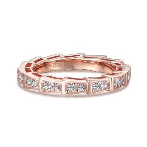 Crystal Snake Serpent Eternity Ring