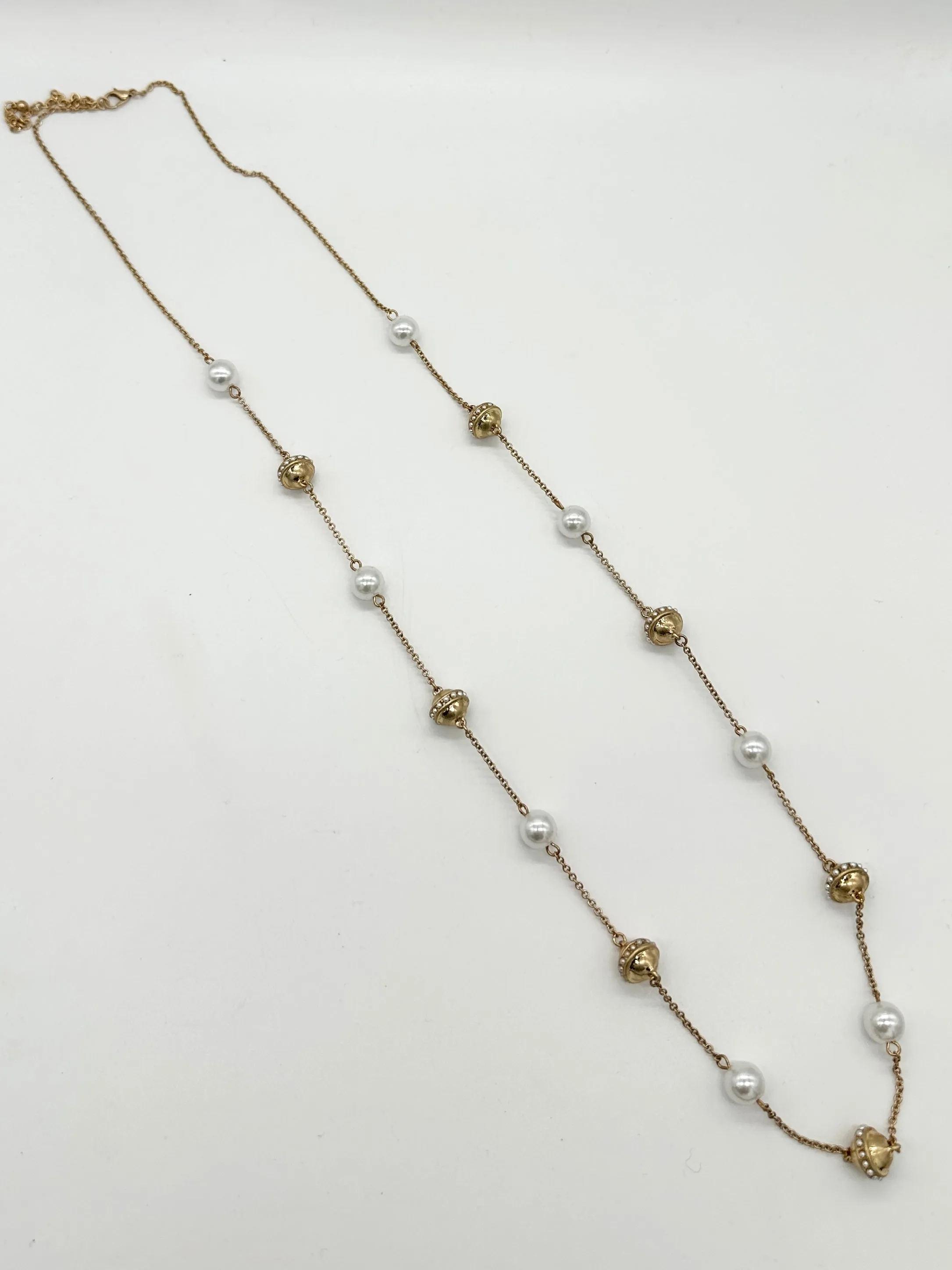 Darcy Gold and Pearl Necklace