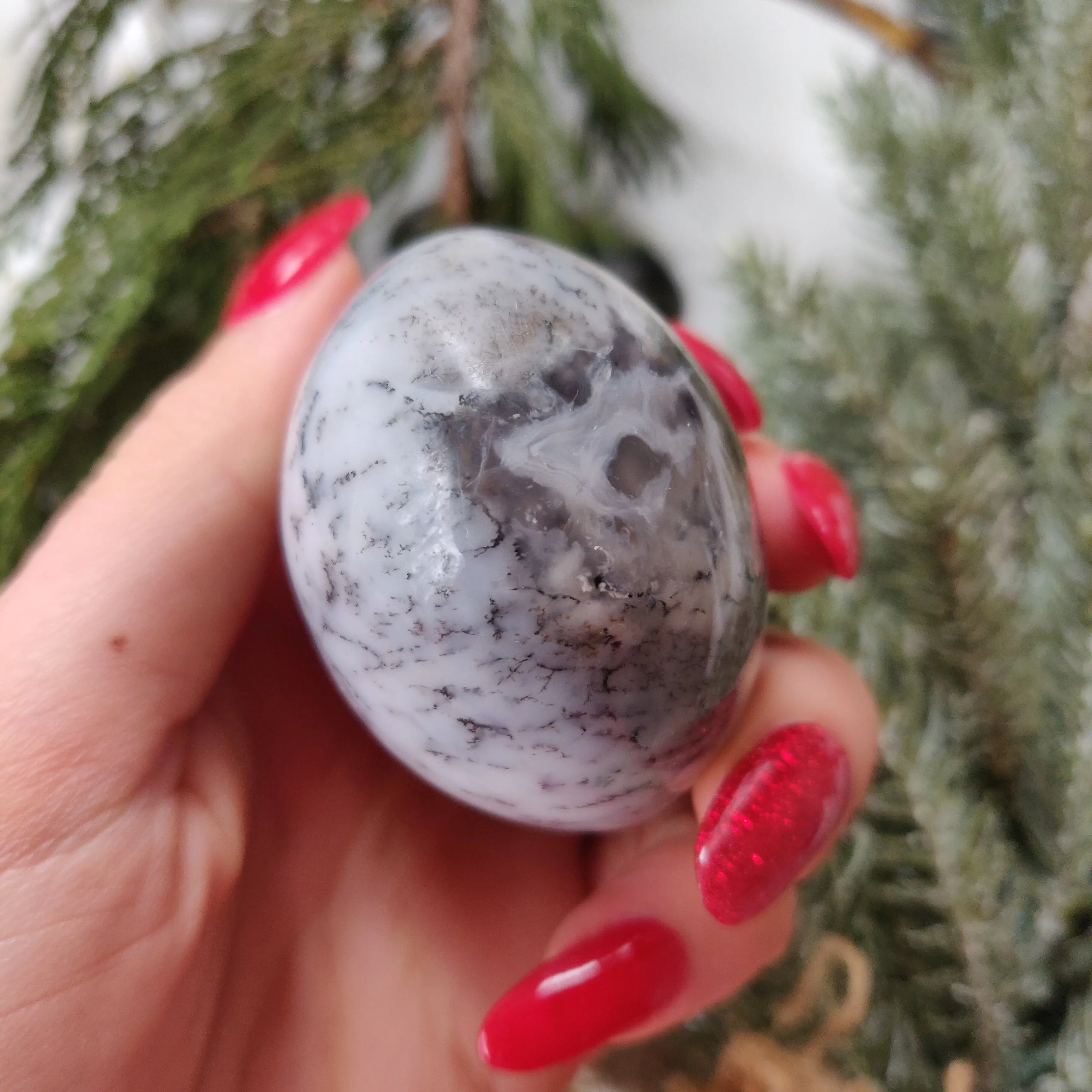 Dendritic Opal  Palm Stone (#24)