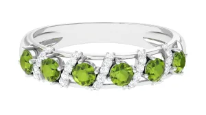 Designer Anniversary Ring with Peridot and Diamond