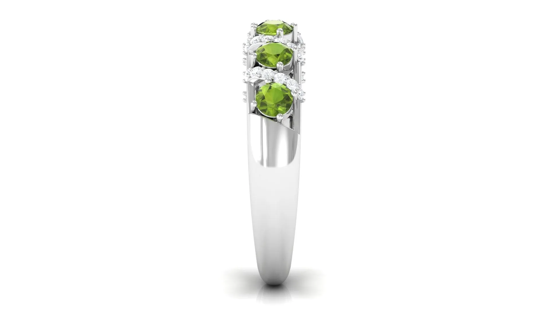 Designer Anniversary Ring with Peridot and Diamond