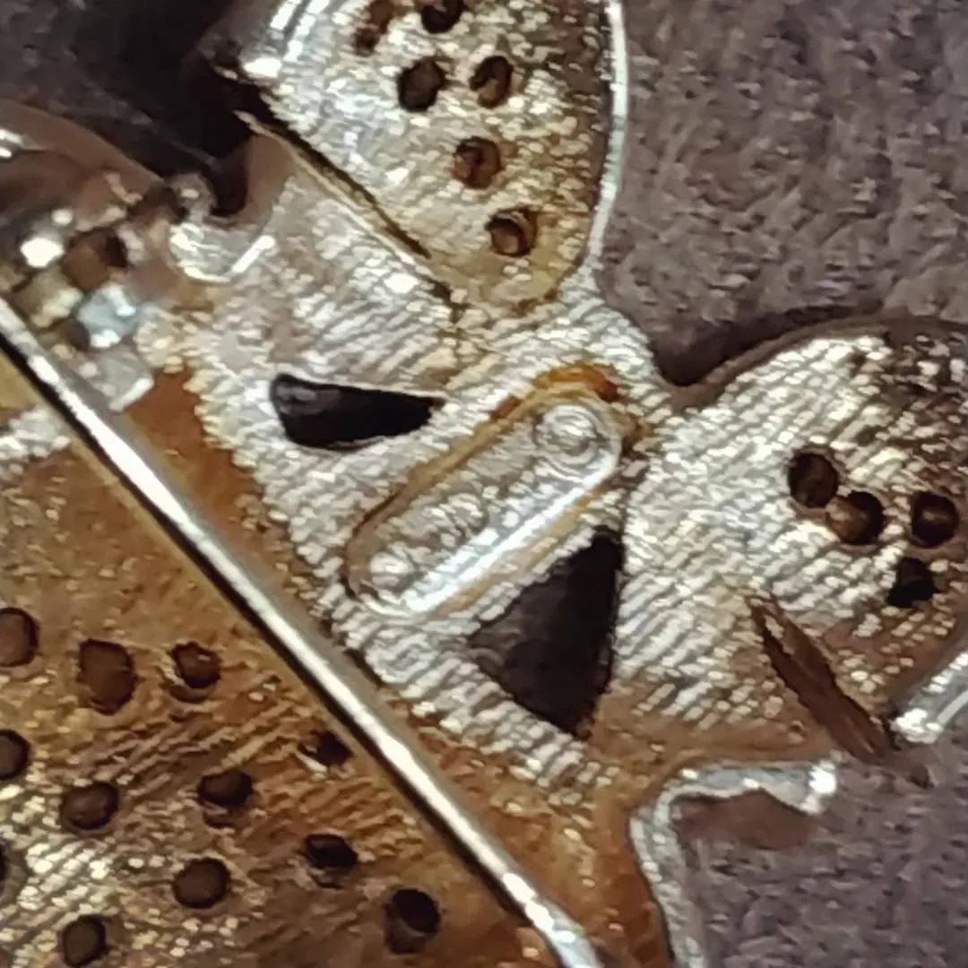 Dior Vintage Gold Black Heart Brooch